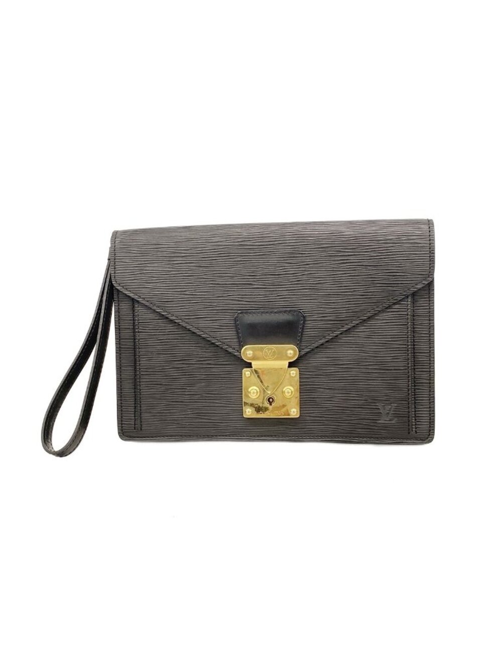 Louis Vuitton Clutch Epi Pochette Series Dragonne Noir